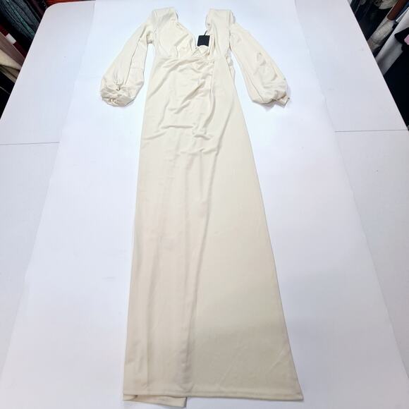Michael Costello x REVOLVE Bowery Maxi Dress in Cream Small - Picture 2 of 14
